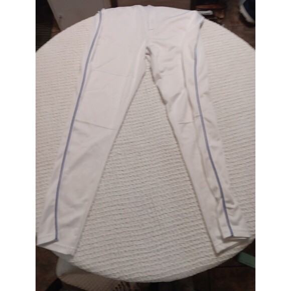 Wilson Adult Pants White Baseball Blue Stripe Sport Team Logo Mens Large EUC - Picture 7 of 8